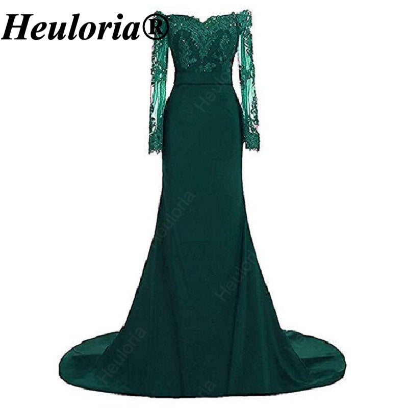 heuloria-Burgundy Off-the-Shoulder Lace Mermaid Evening Dress with Long Sleeves-ed-77