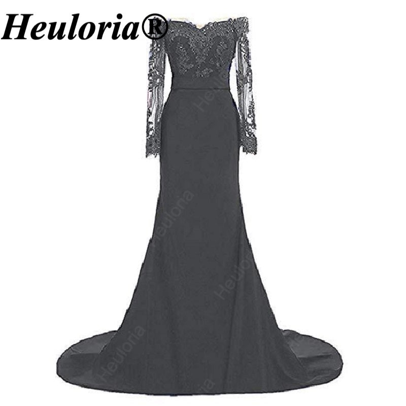 heuloria-Burgundy Off-the-Shoulder Lace Mermaid Evening Dress with Long Sleeves-ed-77