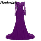 heuloria-Burgundy Off-the-Shoulder Lace Mermaid Evening Dress with Long Sleeves-ed-77