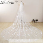 Cathedral Wedding Veil Lace bridal veil with Metal Comb Length 300cm width 300cm for Bride VL-22