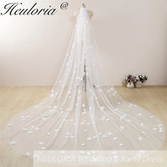 Cathedral Wedding Veil Lace bridal veil with Metal Comb Length 300cm width 300cm for Bride