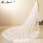 Cathedral Wedding Veil Lace bridal veil with Metal Comb Length 300cm width 300cm for Bride VL-119