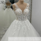 HEULORIA elegant A line Glitter Tulle Wedding dress Beading Lace Beach Bridal Dresses 2025 princess Customized AL-970