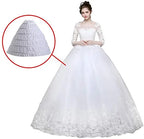 6 Hoop Crinoline Petticoats Floor Length Underskirt for Ball Gown style dress for bride