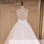 HEULORIA Lace Wedding Dresses A line Spaghetti Straps backless bride dress Robe De Mariee Wedding gown AL-802