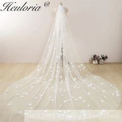 Cathedral Wedding Veil Lace bridal veil with Metal Comb Length 300cm width 300cm for Bride