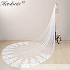 Cathedral Wedding Veil Lace bridal veil with Metal Comb Length 300cm width 300cm for Bride VL-134