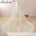 Cathedral Wedding Veil Lace bridal veil with Metal Comb Length 300cm width 300cm for Bride VL-25