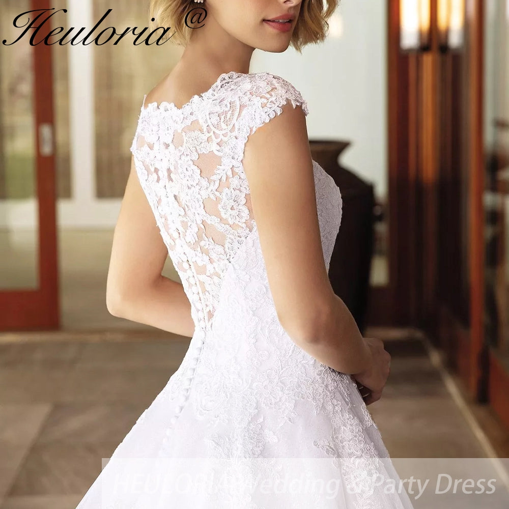 Princess Wedding Dress v neck lace bride dress plus size robe de mariee Lace beading Wedding Bridal Gown BA-858