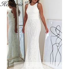 Sparky sequined evening dresses round neck backless long formal dress women elegant mermaid vestidos de fiesta  elegant backless evening gowns