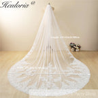 Cathedral Wedding Veil Lace bridal veil with Metal Comb Length 300cm width 300cm for Bride VL-110