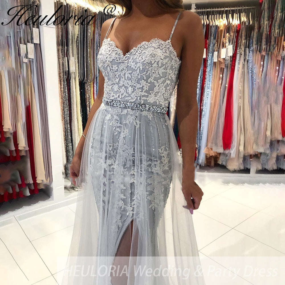 Customized Mermaid Prom Dress Mermaid Sweetheart Evening Dress 2025 Detachable Tulle Train Formal Party Gowns Immagine secondaria del prodotto