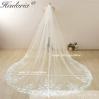 Cathedral Wedding Veil Lace bridal veil with Metal Comb Length 300cm width 300cm for Bride VL-122