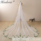 Cathedral Wedding Veil Lace bridal veil with Metal Comb Length 300cm width 300cm for Bride VL-104