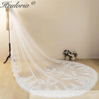 Cathedral Wedding Veil Lace bridal veil with Metal Comb Length 300cm width 300cm for Bride VL-110