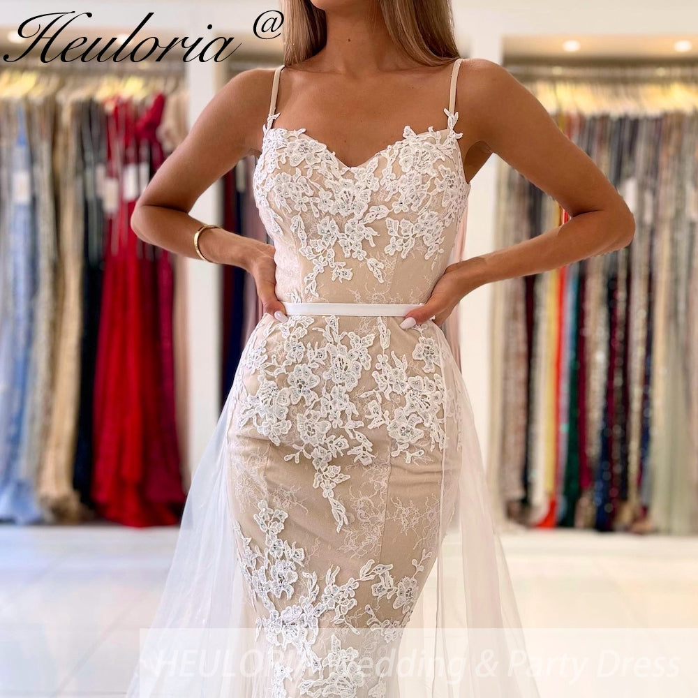 New Mermaid Sexy Prom Dresses Long for Applique with Detachable Train Formal Evening Dress Party Birthday Gowns Customized Made