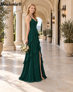 heuloria-dV-Neck Cascading Ruffle Bridesmaid Dress with Slit-ed-538