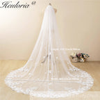 Cathedral Wedding Veil Lace bridal veil with Metal Comb Length 300cm width 300cm for Bride VL-102