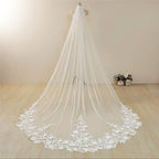 Cathedral Wedding Veil Lace bridal veil with Metal Comb Length 300cm width 300cm for Bride  VL-30