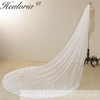 Cathedral Wedding Veil Lace bridal veil with Metal Comb Length 300cm width 300cm for Bride VL-35