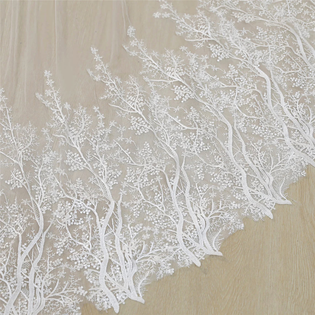 Cathedral Wedding Veil Lace bridal veil with Metal Comb Length 300cm width 300cm for Bride VL-35