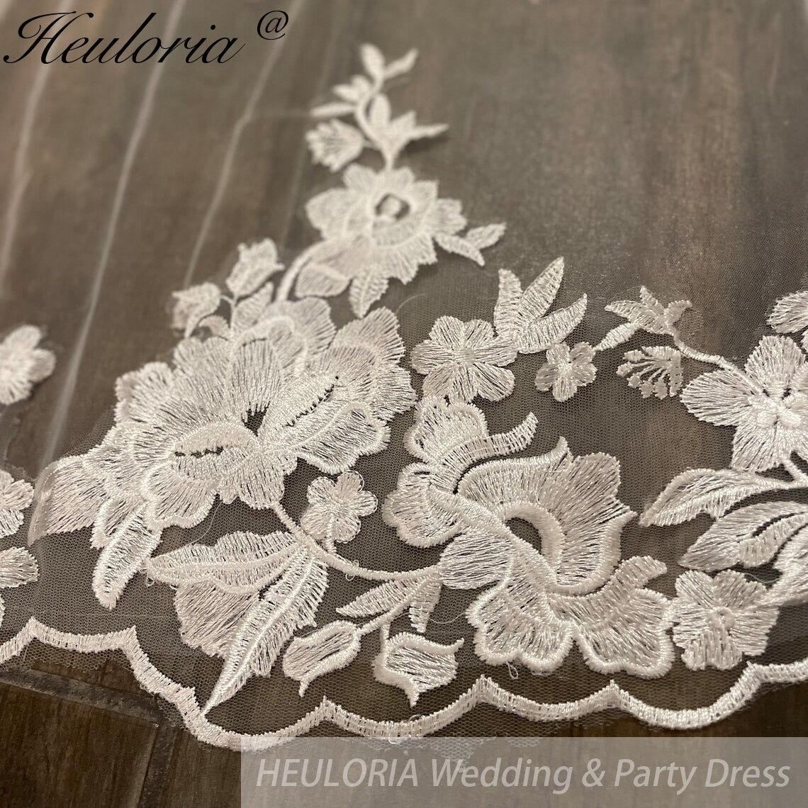 Cathedral Wedding Veil Lace bridal veil with Metal Comb Length 300cm width 300cm for Bride VL-154