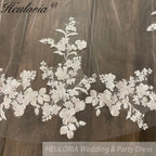 Vintage Lace Wedding Veils Floral Cathedral Veil,Floral Lace Cathedral Length Veil,Flowery Chapel Wedding Veil,Lace Chapel Length Veil/  VL-151
