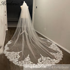 Cathedral Wedding Veil Lace bridal veil with Metal Comb Length 300cm width 300cm for Bride VL-152