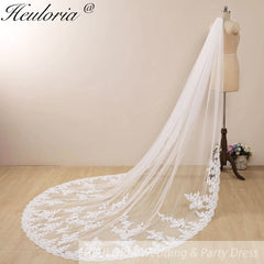 Vintage Lace Wedding Veils Floral Cathedral Veil,Floral Lace Cathedral Length Veil,Flowery Chapel Wedding Veil,Lace Chapel Length Veil  VL-127