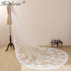 Vintage Lace Wedding Veils Floral Cathedral Veil,Floral Lace Cathedral Length Veil,Flowery Chapel Wedding Veil,Lace Chapel Length Veil  VL-127