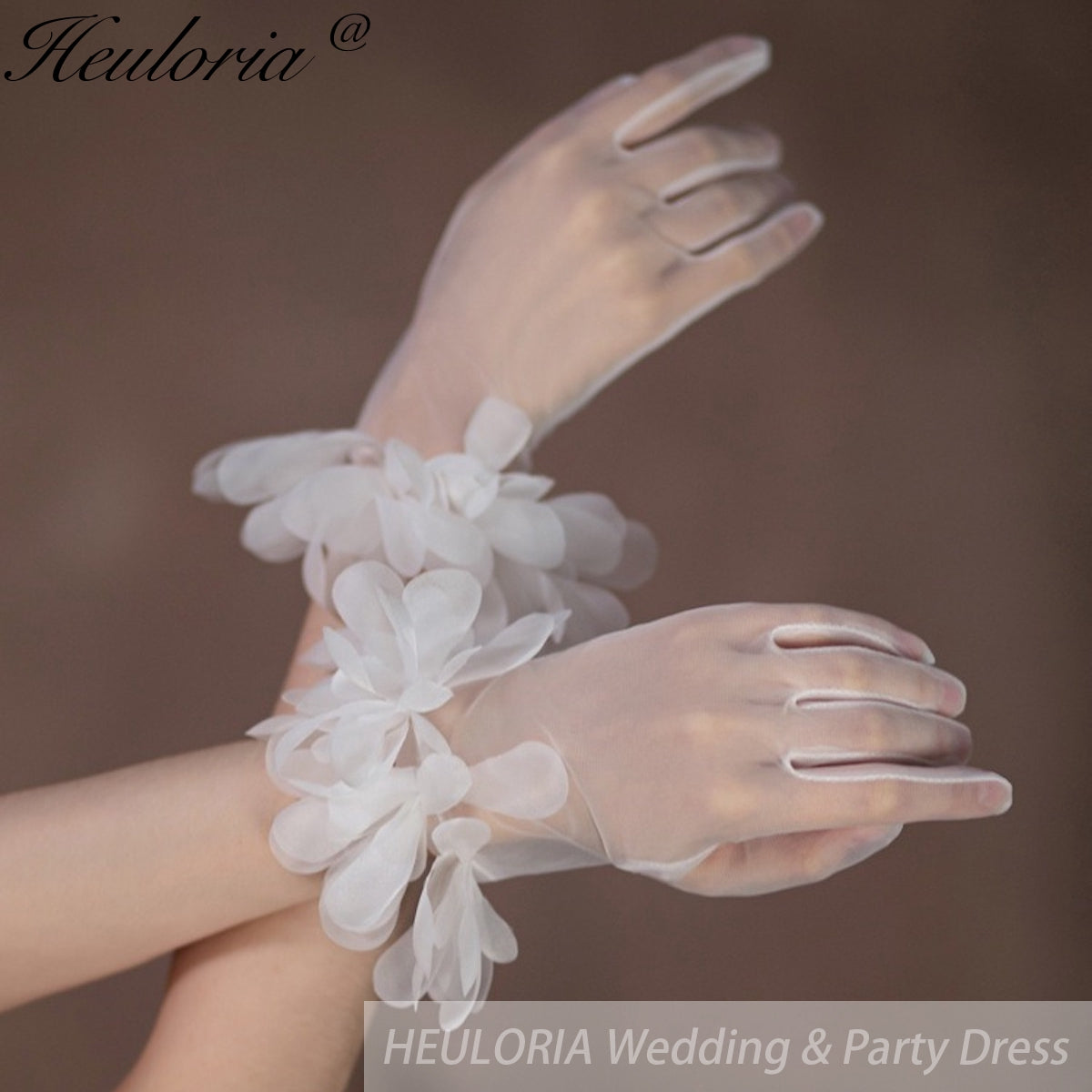 Fingertips Classic Length Tulle Bridal Gloves GL-01