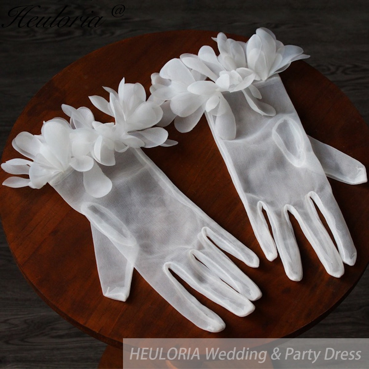 Fingertips Classic Length Tulle Bridal Gloves GL-01