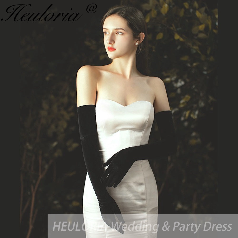 Fingertips Opera Length velvet Bridal Gloves  GL-03