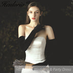 Fingertips Opera Length velvet Bridal Gloves  GL-03