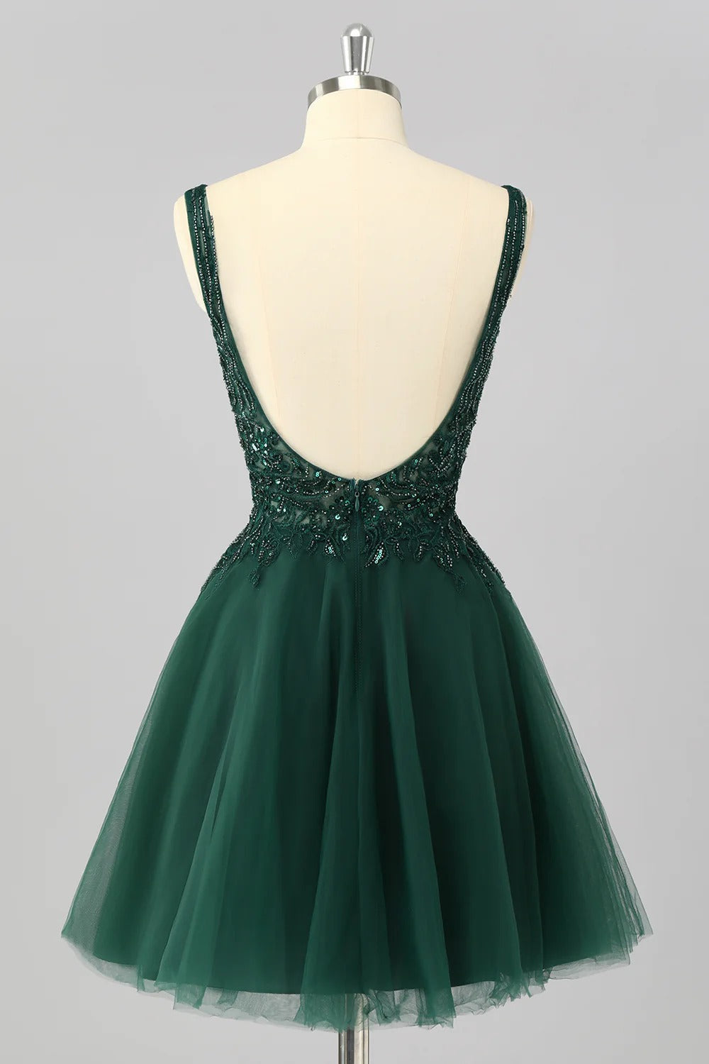sachin and babi light blue dress Short Dark Green Sequin Homecoming Dress