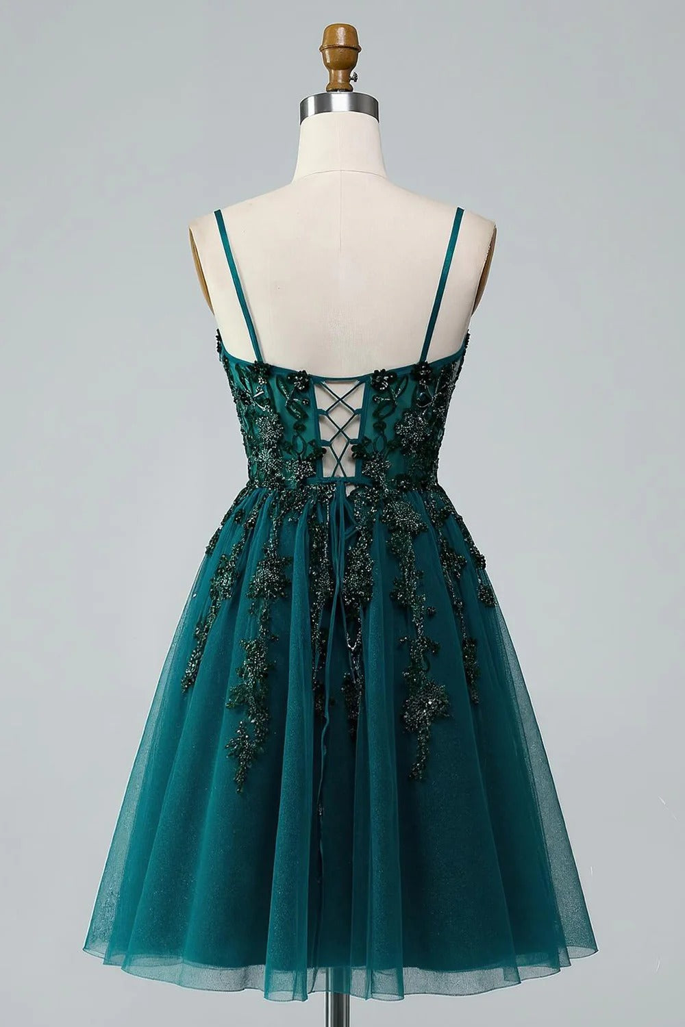 Short Dark Green Prom Dress