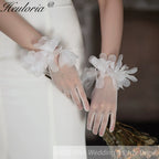 Fingertips Classic Length Tulle Bridal Gloves GL-01