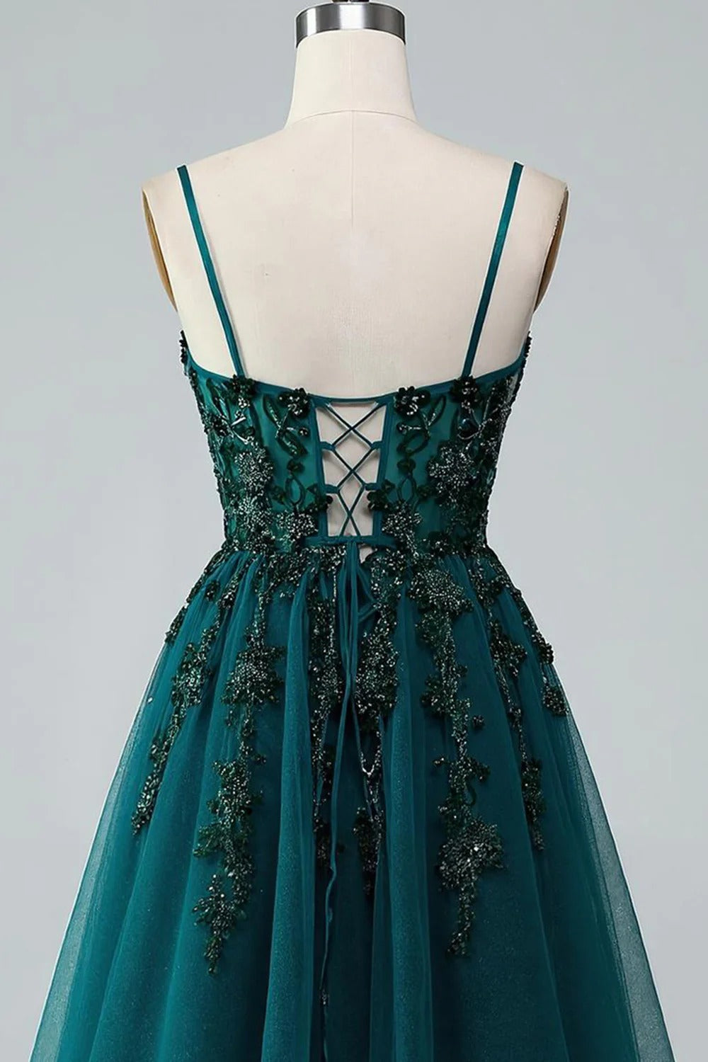 Short Dark Green Prom Dress