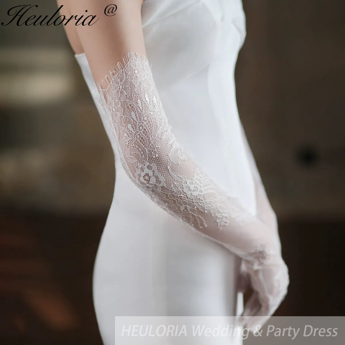 Fingertips Opera Length Lace Bridal Glove  GL-05