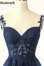 HEULORIA Sweetheart Lace Appliqué A-Line Tulle Short Party Dress ED-278