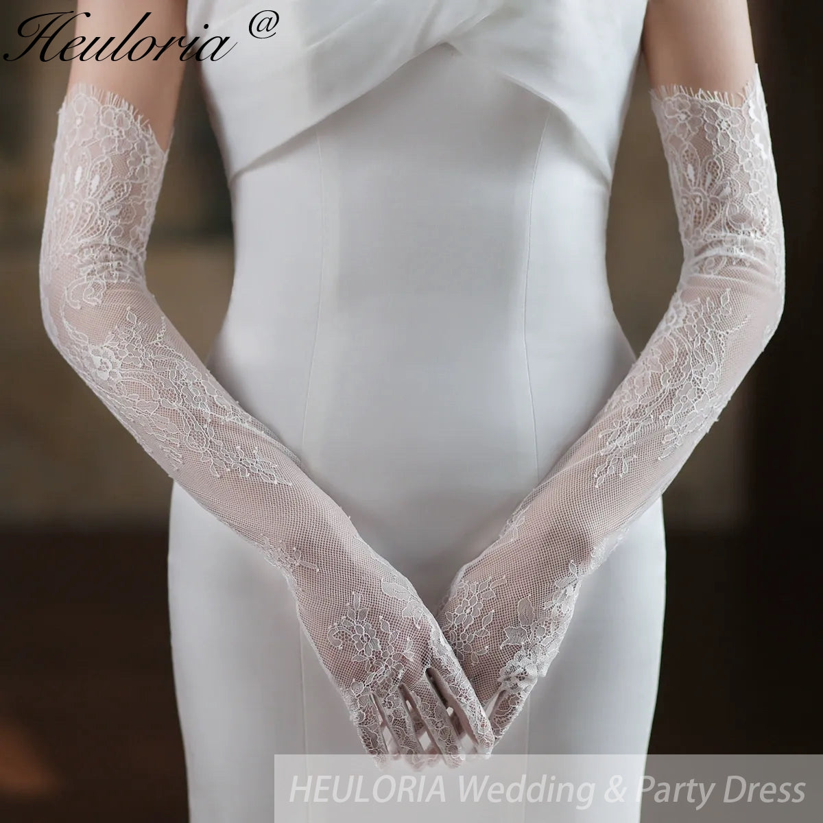 Fingertips Opera Length Lace Bridal Glove  GL-05