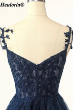 HEULORIA Sweetheart Lace Appliqué A-Line Tulle Short Party Dress ED-278