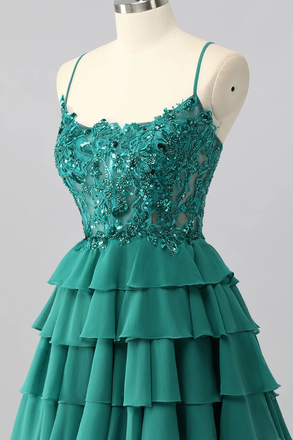 Dark Green Lace HOCO Dress Dark Green Lace HOCO Dress