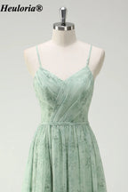 heuloria-Dusty Sage Floral Bridesmaid Dress with Keyhole Back and Slit-ed-554