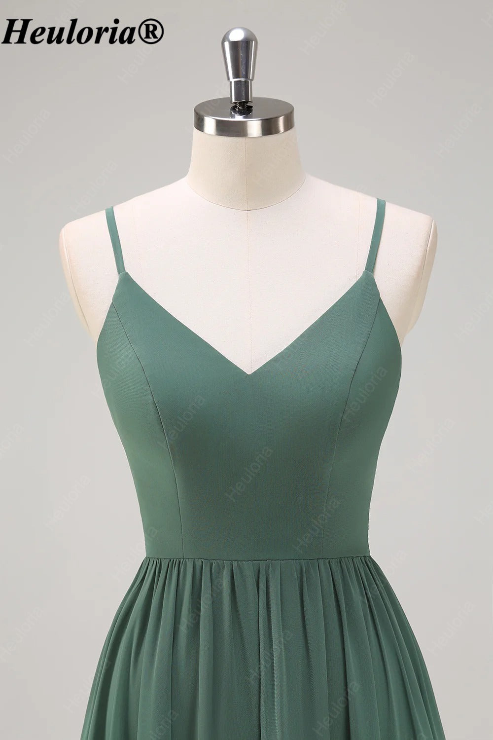 heuloria-Dusty Sage V-Neck Ruffle Bridesmaid Dress with Bow Back-ed-539