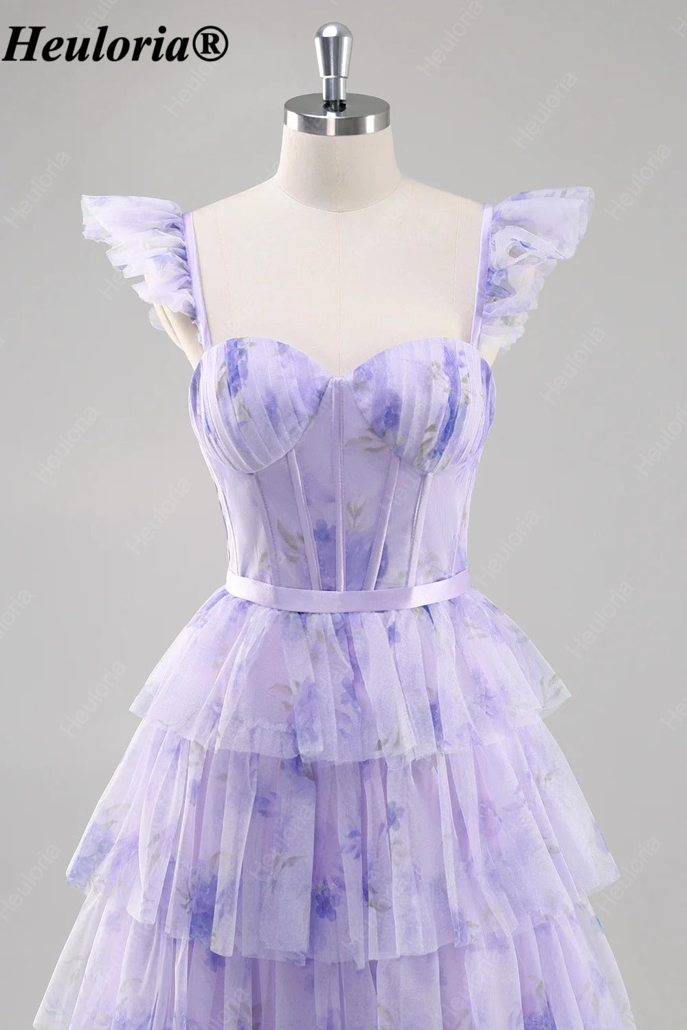 heuloria-Lavender Floral Tulle Corset Prom Dress with Tiered Ruffles-ed-582