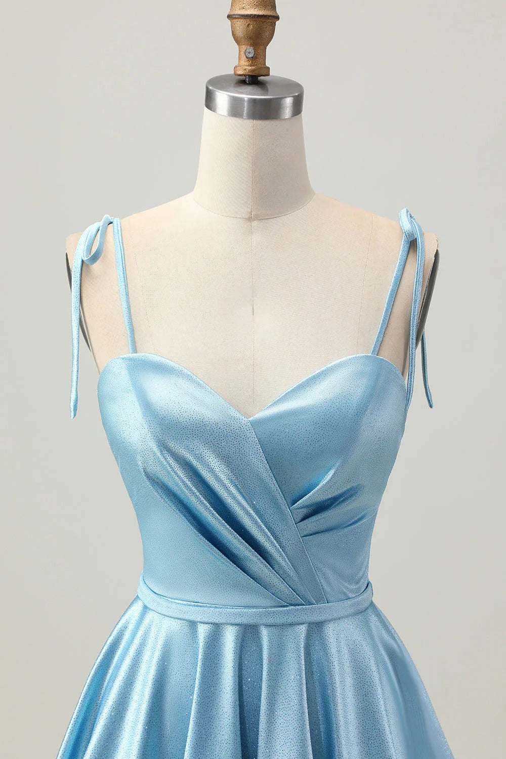 HEULORIA Shimmering Tie-Strap A-Line Short Homecoming Dress with Sweetheart Neckline ED-599