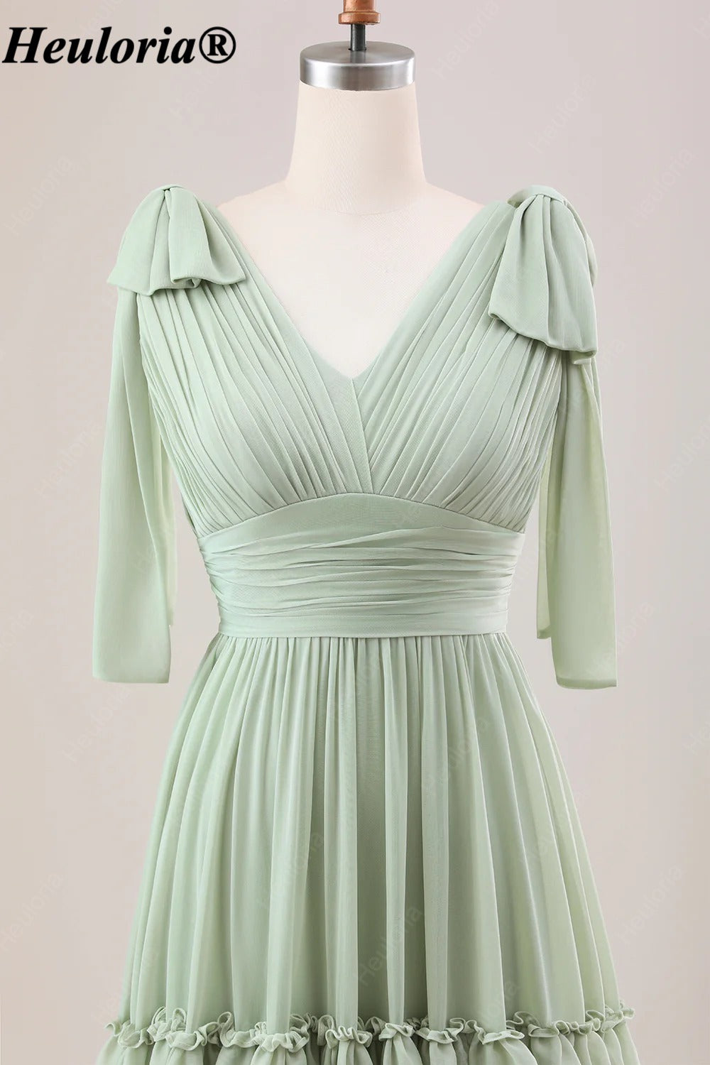 heuloria-Dusty Sage V-Neck Bow Shoulder Ruffle Bridesmaid Dress-ed-553