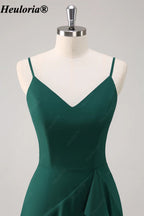 heuloria-dV-Neck Cascading Ruffle Bridesmaid Dress with Slit-ed-538