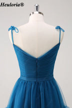 heuloria-Blue Bow Shoulder Tulle Bridesmaid Dress with Floral Detail-ed-537